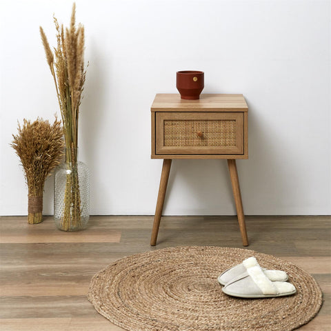 Table De Chevet Bali 1 tiroir Beige