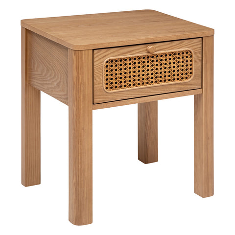 Table De Chevet Tiria 1 Tiroir En Bois Marron