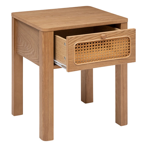 Table De Chevet Tiria 1 Tiroir En Bois Marron