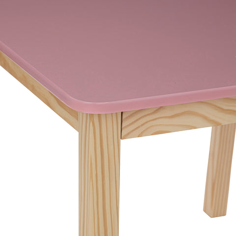 Table Enfant Carré Classic Rose