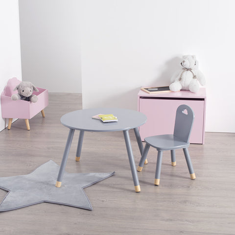 Table Enfant En Bois Douceur Gris