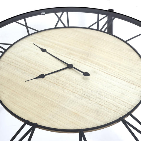 Table Horloge D90 Bistrot Indus Dia Noir