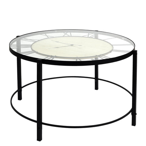 Table Horloge D90 Bistrot Indus Dia Noir