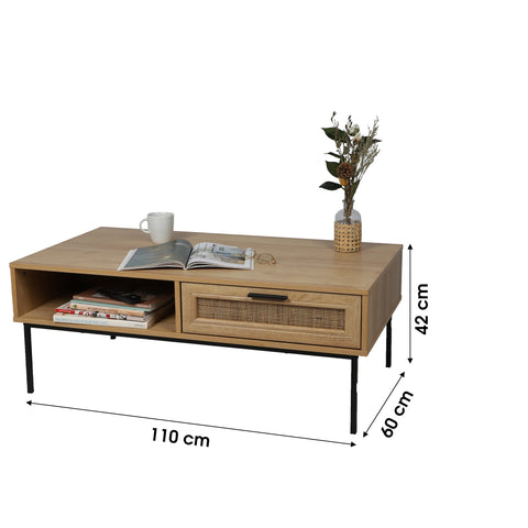 Table Basse Avec 1 Tiroir Romy Marron