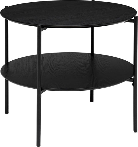 Table basse ronde Kemi noyer Noire