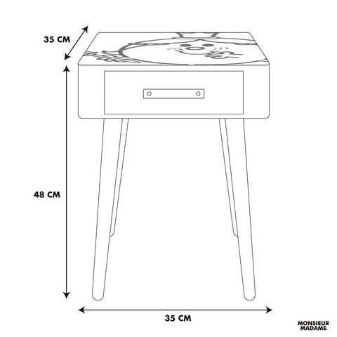 Table de chevet Madame Princesse Rose