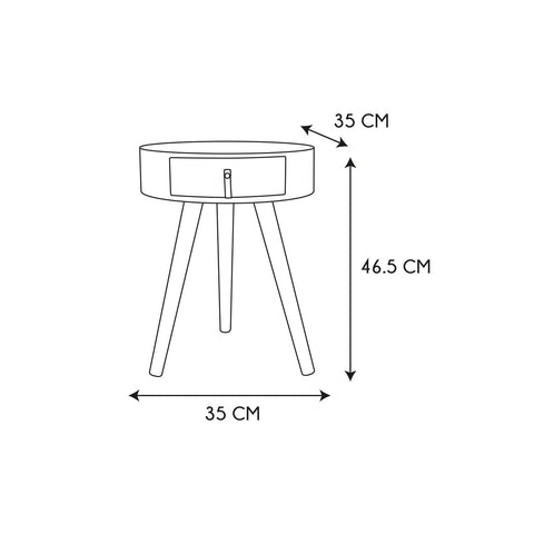 Table de chevet Nora Blanc