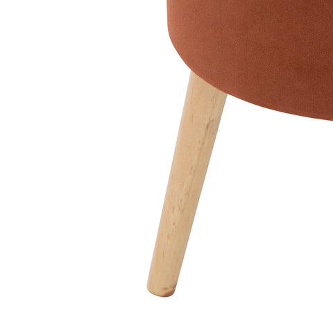 Tabouret Coffre Tess En Velours Ambre