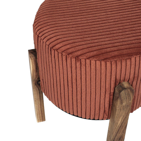 Tabouret Côtelé Scott Terracotta