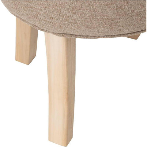 Tabouret D'appoint Adriel En Velours Beige