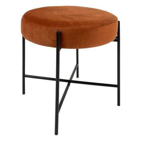 Tabouret D'appoint Arty En Velours Ambre