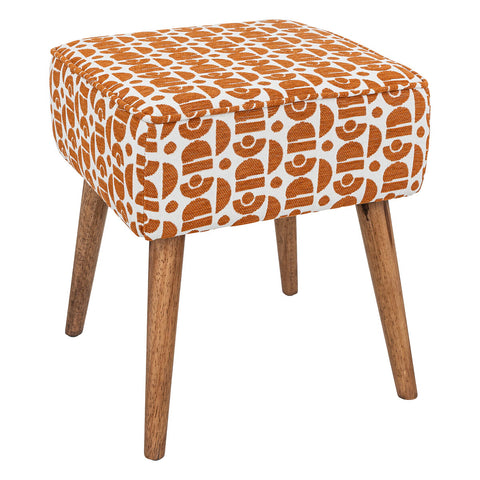 Tabouret D'appoint Chiara Chenille Jacquard Ambre