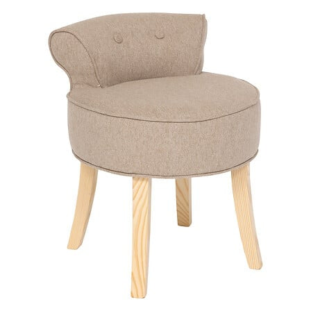 Tabouret D'appoint Firmin En Velours Beige