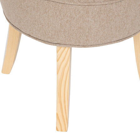 Tabouret D'appoint Firmin En Velours Beige