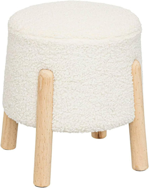 Tabouret D'appoint Inuit Bouclette Blanc