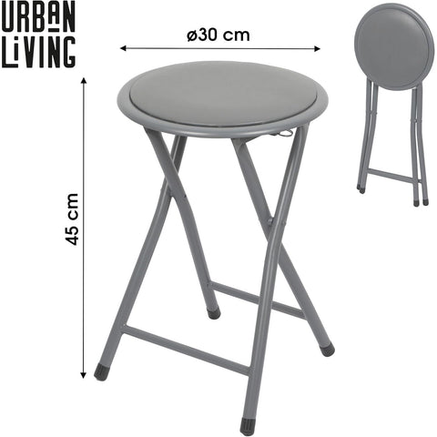 Tabouret Pliable PVC Gris