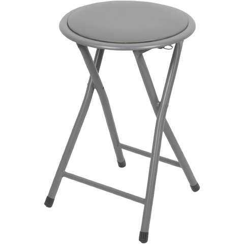 Tabouret Pliable PVC Gris