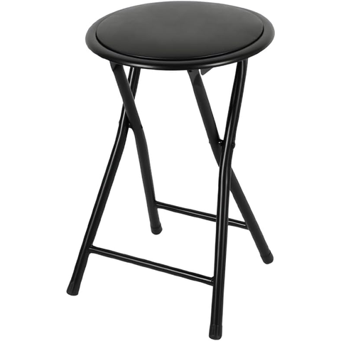 Tabouret Pliable PVC Noir