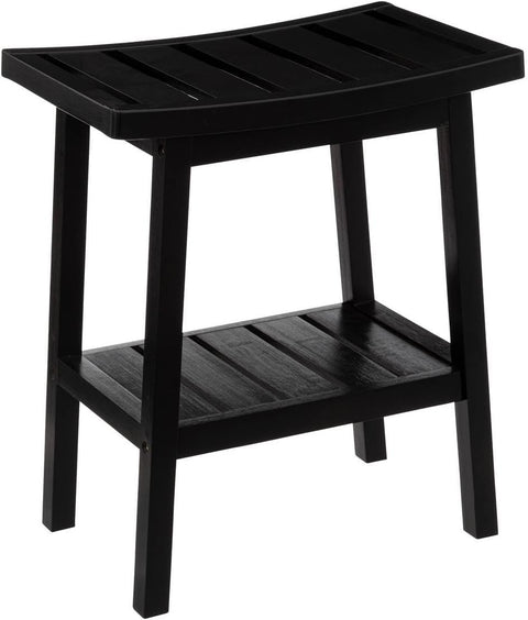 Tabouret Rangement En Bambou Noir