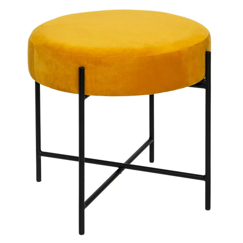 Tabouret Velours Arty Ocre