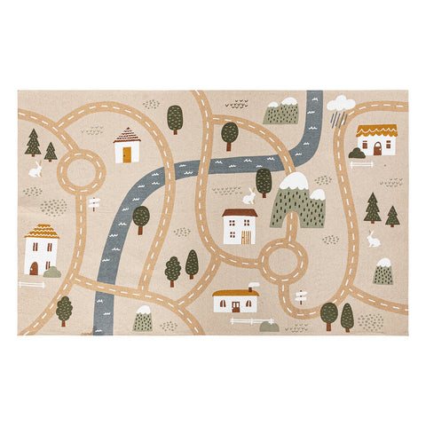 Tapis Chambre Enfant Rectangle Route 100x150