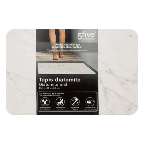 Tapis De Bain 39x60 Diatomite Blanc