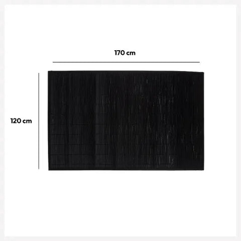 Tapis De Bain Bambou 120x170 Noir