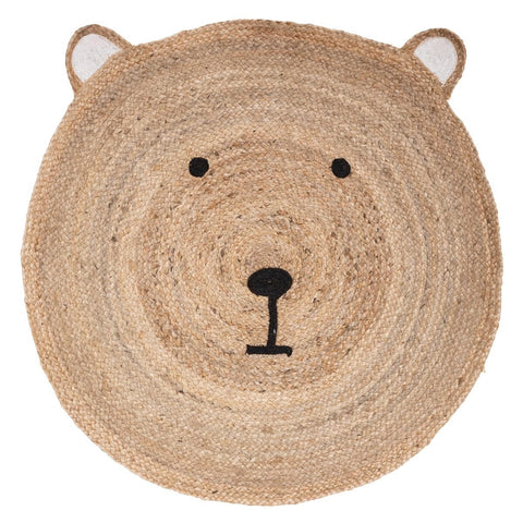 Tapis Rond Pour Enfant Ourson D 100 En Jute