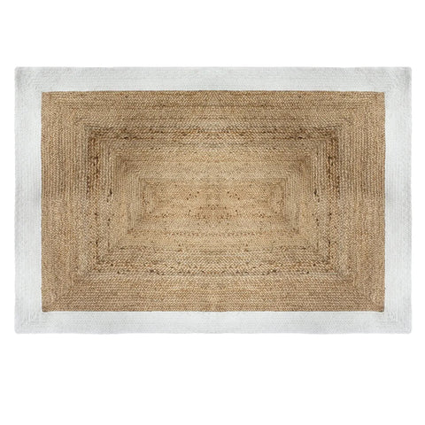 Tapis en jute Bord Blanc 120x170