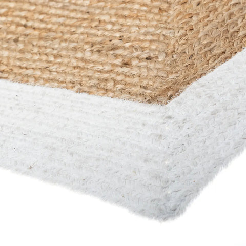 Tapis en jute Bord Blanc 120x170