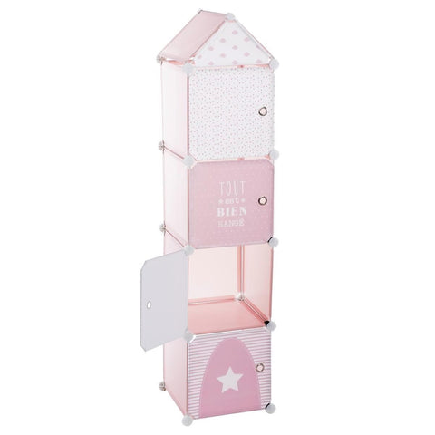 Tour De Rangement Pour Enfant Château Rose