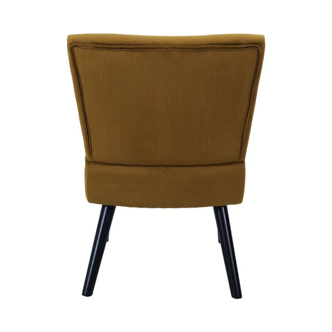 dimensions Fauteuil Crapaud velour cotelé jaune