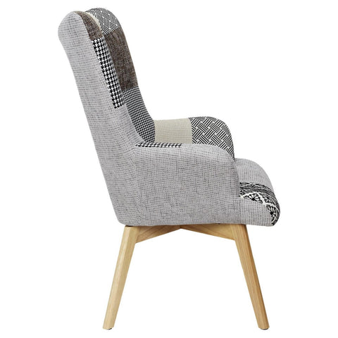 Fauteuil Gris Helsinki Patchwork