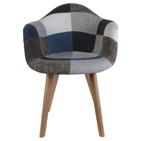 Fauteuil Bleu Gris Scandinave