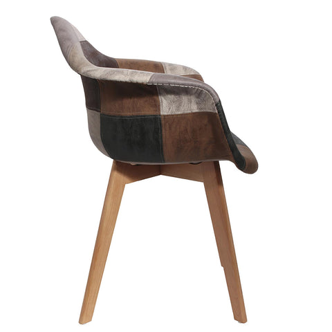 Fauteuil Marron Scandinave Simili Cuir