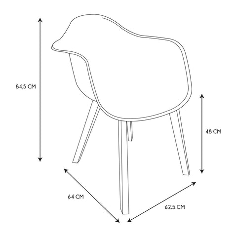 Fauteuil marron scandinave simili cuir