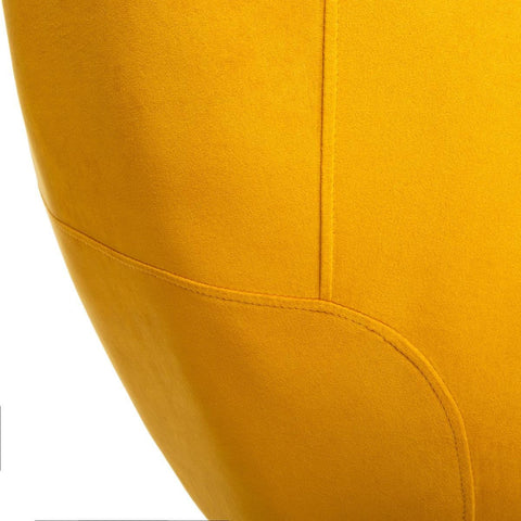 Fauteuil Velours Plissé Jaune Solaro