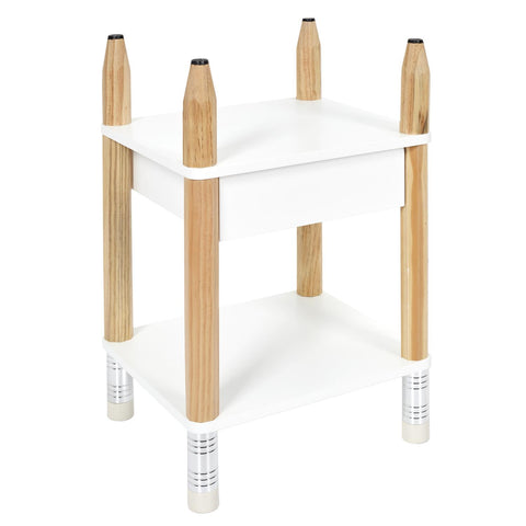 Table De Chevet Crayon Blanc