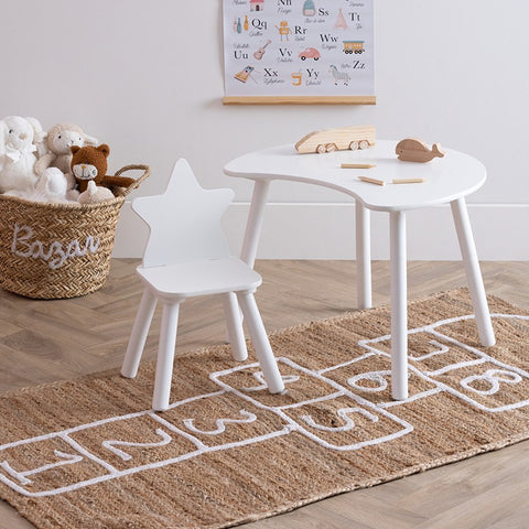 Table Enfant Douceur Lune Blanche